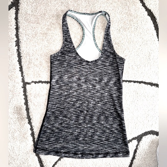 Lululemon Cool Racerback Tank Top Sleeveless Heathered Gray - Picture 1 of 4